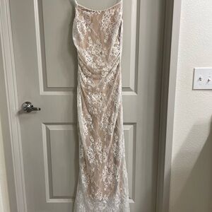Vintage Cream Lace Maxi Dress